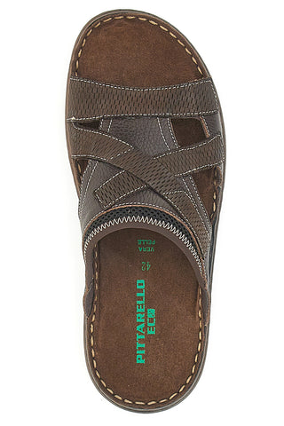 Braune Hausschuhe aus echtem Leder Pittarello Eco 2419027
