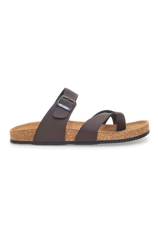 Braune Hausschuhe, hergestellt in Italien, mit Flip-Flops Pittarello Tierra 335311