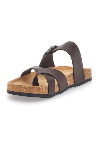 Braune Hausschuhe, hergestellt in Italien, mit Flip-Flops Pittarello Tierra 335311