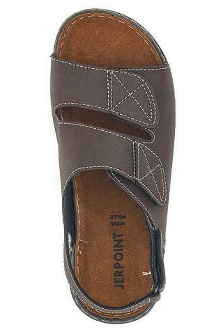 Braune Sandalen mit Klettverschluss Jerpoint 647