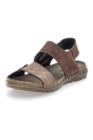 Braune Sandalen mit Klettverschluss und verstellbarem Band Jerpoint 8018