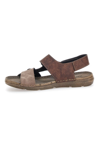 Braune Sandalen mit Klettverschluss und verstellbarem Band Jerpoint 8018