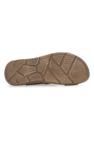 Braune Sandalen mit Klettverschluss und verstellbarem Band Jerpoint 8018