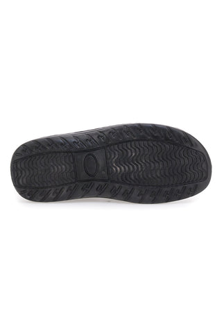 Schwarze halboffene Sandalen mit echtem Lederfußbett Marmaduke 3336