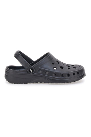 Woz 3 schwarze Gummi-Clogs-Hausschuhe