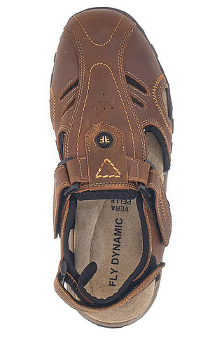 Braune Sandalen mit geschlossener Zehenpartie, Fly Dinamic 99