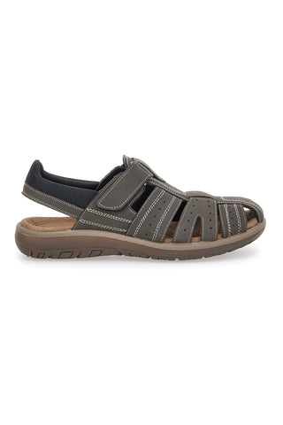 Sandali Fisherman Taupe in Vera Pelle Fly Dinamic 29
