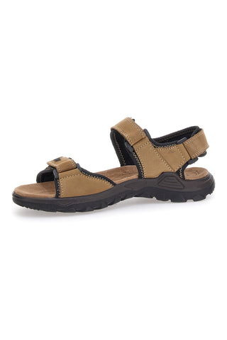 Beigefarbene Sportsandalen aus Fly Dinamic 10-Leder