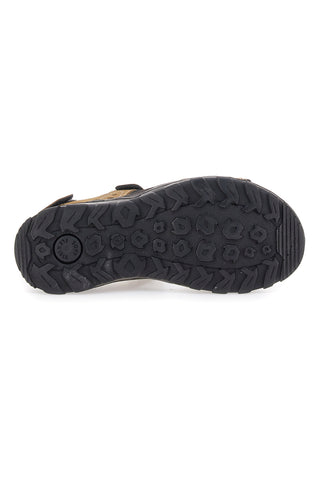 Beigefarbene Sportsandalen aus Fly Dinamic 10-Leder