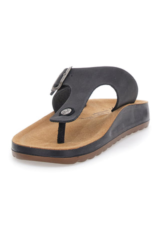Schwarze Komfort-Flip-Flops, hergestellt in Italien, Fly Flot 782154