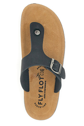 Schwarze Komfort-Flip-Flops, hergestellt in Italien, Fly Flot 782154