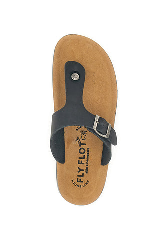 Schwarze Komfort-Flip-Flops, hergestellt in Italien, Fly Flot 782154