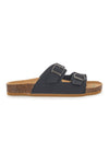 Schwarze Hausschuhe mit Naturform Made In Italy Bio Up 1902