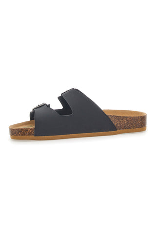 Schwarze Hausschuhe mit Naturform Made In Italy Bio Up 1902