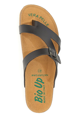 Bio Up 1910 Braune Flip-Flop-Hausschuhe