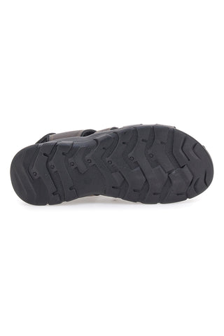 Braune Sandalen mit Klettverschluss und elastischem Johes Land 2208