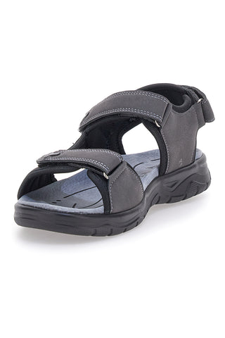 Sandali Grigi Con Strappi in Velcro Johes Land 3104