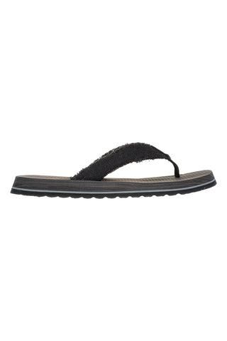 Skechers Tantric – Fritz – Flip-Flops mit Obermaterial aus braunem Canvas