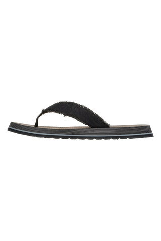 Skechers Tantric – Fritz – Flip-Flops mit Obermaterial aus braunem Canvas