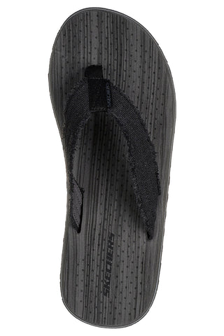 Skechers Tantric – Fritz – Flip-Flops mit Obermaterial aus braunem Canvas