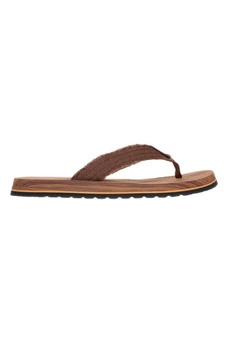 Skechers Tantric – Fritz – Flip-Flops mit Obermaterial aus braunem Canvas