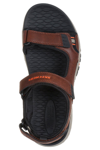 Braune vegane Skechers Relaxed Fit Sandale: Prewitt - Rigdon