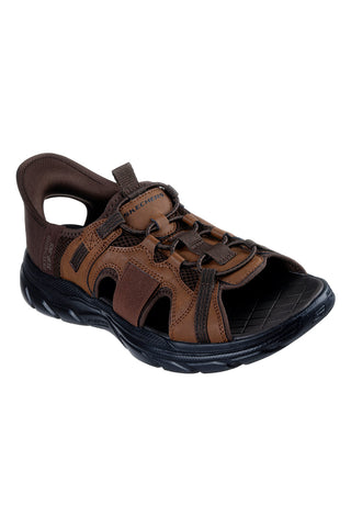 Skechers Hands Free Slip-ins Relaxed Fit Braune Sandalen: Revolted - Merrick