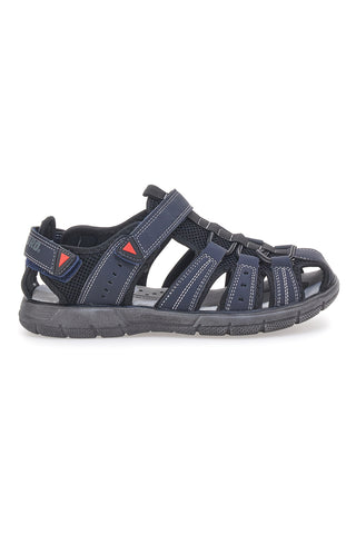 Blaue Sandalen mit geschlossener Spitze und Klettverschluss CANGURO CA1013