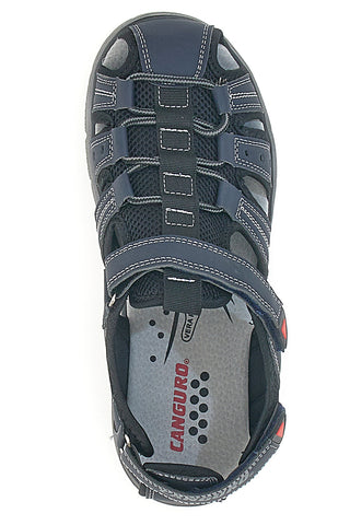 Blaue Sandalen mit geschlossener Spitze und Klettverschluss CANGURO CA1013