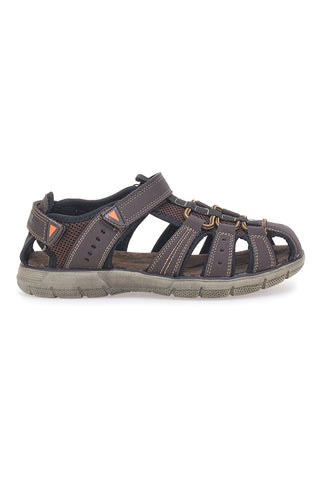 Braune Sandalen mit verstellbarem Riemen Känguru CA1013