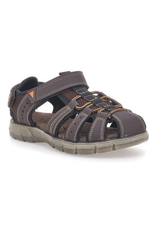 Braune Sandalen mit verstellbarem Riemen Känguru CA1013