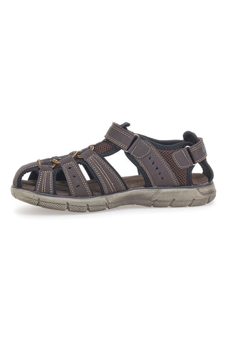 Braune Sandalen mit verstellbarem Riemen Känguru CA1013