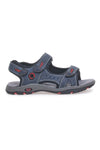 Canguro CA1002 Herrensandalen mit verstellbarem Riemen, Blau