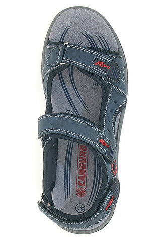 Canguro CA1002 Herrensandalen mit verstellbarem Riemen, Blau
