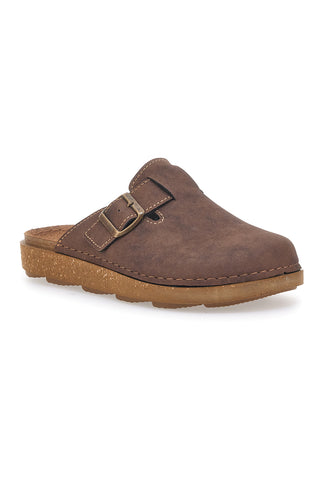 Zoccoli marroni chiusi con fibbia regolabile Inblu 17MT