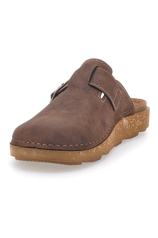 Zoccoli marroni chiusi con fibbia regolabile Inblu 17MT