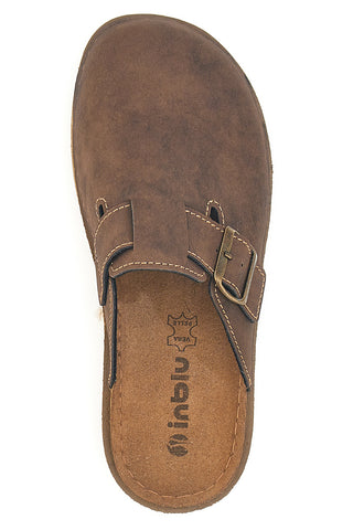 Zoccoli marroni chiusi con fibbia regolabile Inblu 17MT