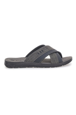 Anthrazitfarbene Sandalen mit gekreuzten Riemen und Komfort-Innensohle INBLU 03 VT
