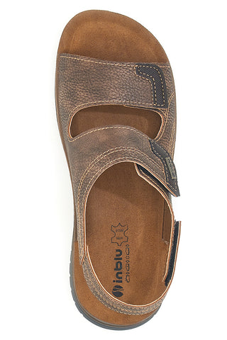 Sandali marroni con strappi regolabili Inblu 21ID