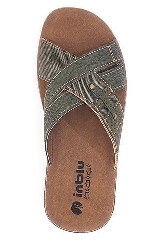 Inblu 09 VT Comfort Gekreuzte grüne Hausschuhe