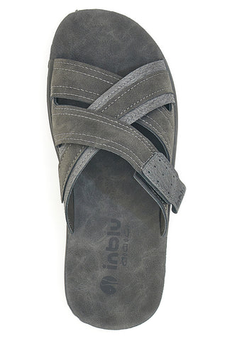 Ciabatte grigie con fasce incrociate comfort Inblu 10FN