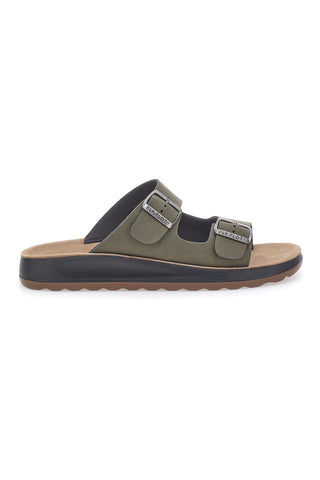 Fly Flot 781714C Khaki-Sandalen mit Doppelschnalle