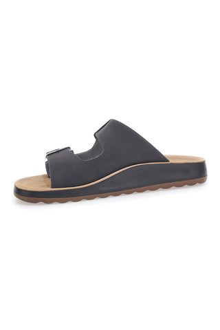 Ciabatte nere con doppia fibbia e plantare anatomico FLY FLOT 781714C