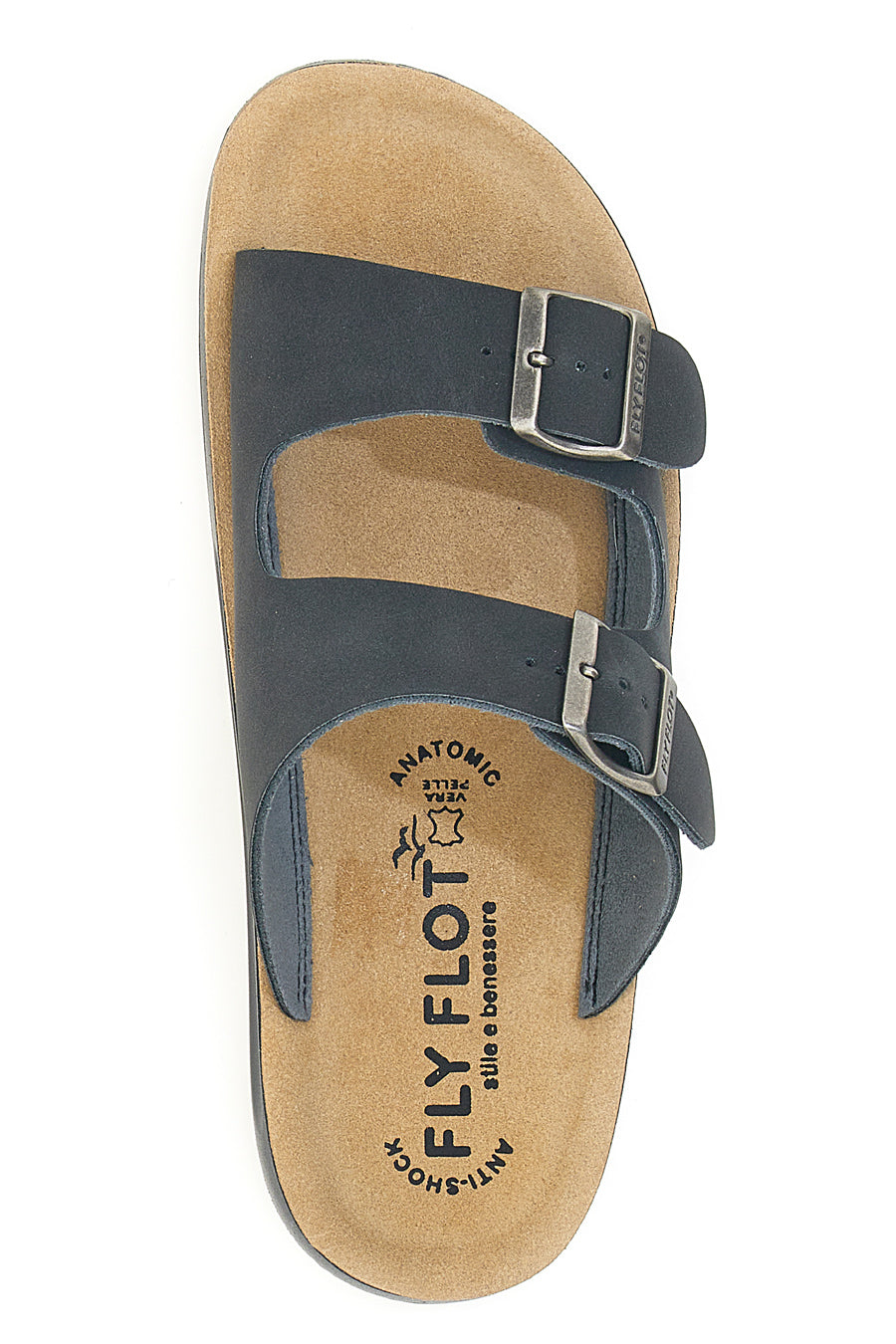 Fly Flot Agugliaro Ciabatte Uomo In Pelle Con Doppia Fibbia - Sottopiede In Pelle E Suola Antishock - Foto 13