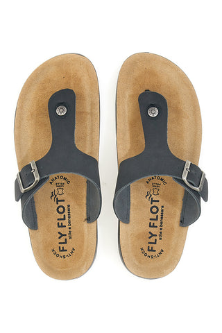 Ciabatte Infradito nere con shock absorbing plantare anatomico Fly Flot 782154C