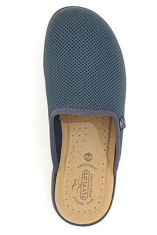 Anthrazitfarbener Slipper Made in Italy mit anatomischem Fußbett Fly Flot 7118