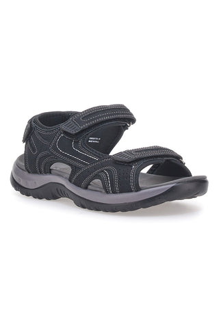 Sandali sportivi neri con strappi regolabili Johes Land CNSS25T14