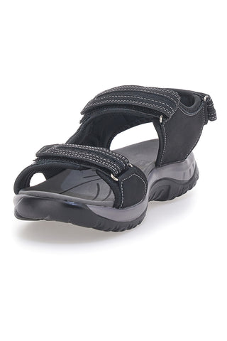 Sandali sportivi neri con strappi regolabili Johes Land CNSS25T14