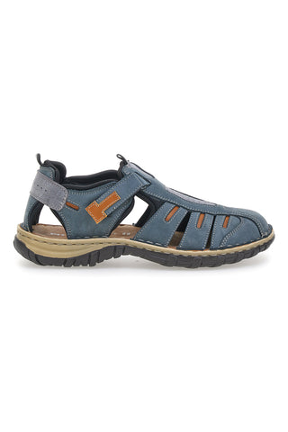 Blaue Sandalen aus echtem Leder Pittarello Eco 3004