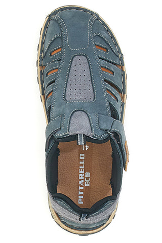 Sandali Blu in Vera Pelle Pittarello Eco 3004